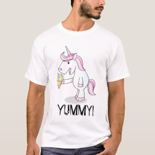 Unicorn, der Eiscreme-T - Shirt isst