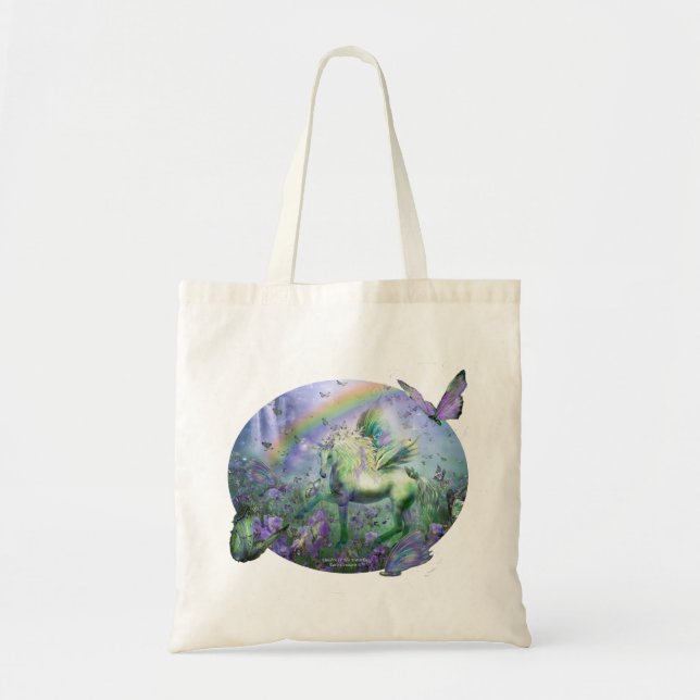 Unicorn der Schmetterlings-Budget-Tasche Tragetasche (Vorne)