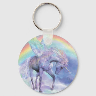 Unicorn des Regenbogen-Kunst-Schlüsselanhängers Schlüsselanhänger