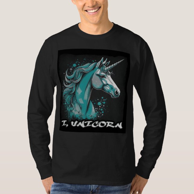 Unicorn Design – Long Sleeve T-Shirt (Devant)