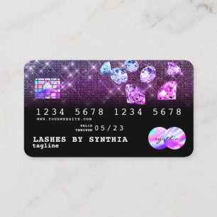 Unicorn Diamonds Glitzer Kreditkarte Stil modern Visitenkarte
