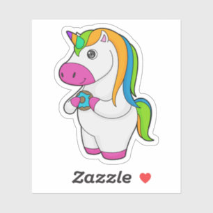 Unicorn Donut Aufkleber