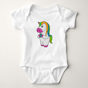 Unicorn Donut Baby Strampler