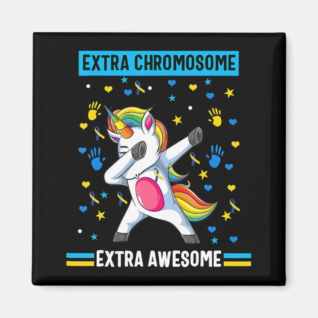 Unicorn-Down-Syndrom Bewusstsein für zusätzliches  Magnet (Vorne)