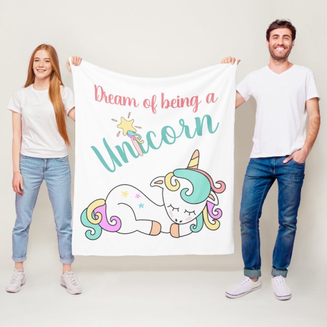 Unicorn Dream Fleece Blanket Personalisiert (Beispiel)