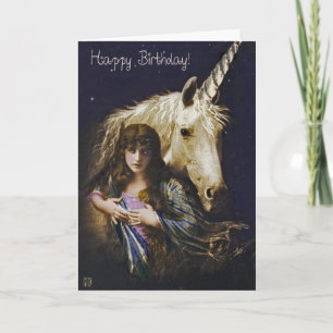 Unicorn Dreams Heureux Anniversaire Carte
