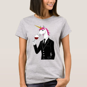 Unicorn Drink Wein Thirt T-Shirt