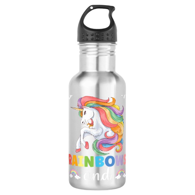 Unicorn Einhorn Edelstahlflasche (Vorderseite)