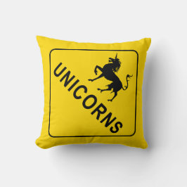 Unicorn - Einhörner - Zeichen überqueren Kissen