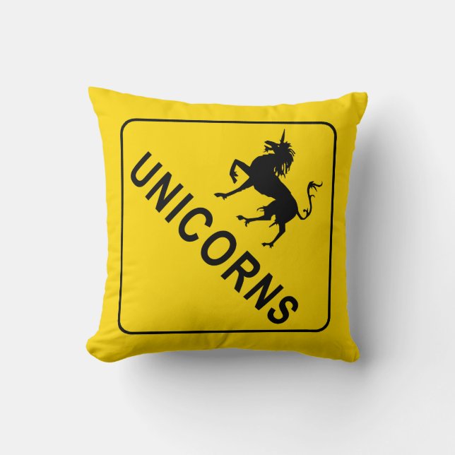 Unicorn - Einhörner - Zeichen überqueren Kissen (Vorderseite)