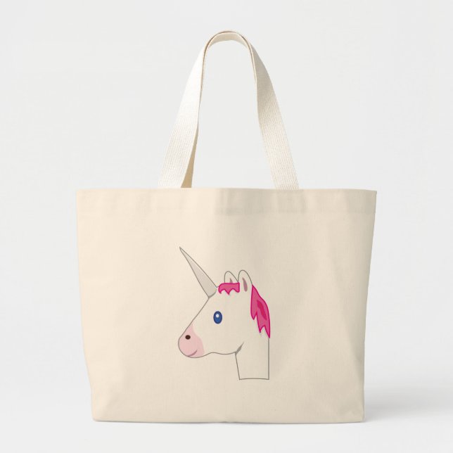 Unicorn emoji jumbo stoffbeutel (Vorne)