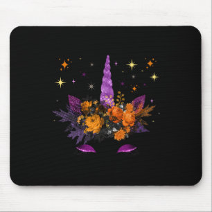 Unicorn Face Halloween Kostüm Erntedank Fall W Mousepad