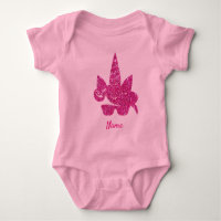 Unicorn Face Pink Glitzer Niedlich Girly Kids