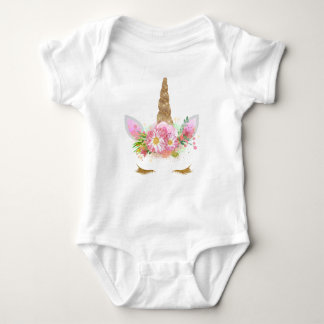 Unicorn Face Tutu Outfit Baby Strampler