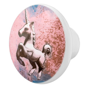 Unicorn-Fach-Griff-Zug-Keramik (verblaßtes Keramikknauf