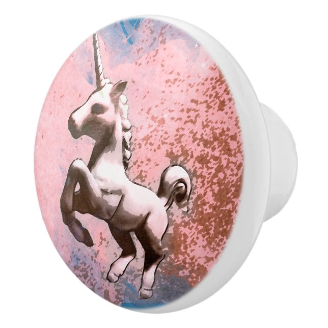 Unicorn-Fach-Griff-Zug-Keramik (verblaßtes Keramikknauf (Rechts)