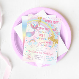 Unicorn Fairy Mermaid Birthday Magische Einladung