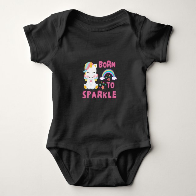 Unicorn Fan Club Magical Kids Baby Strampler (Vorderseite)
