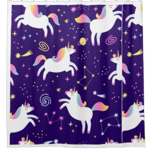 Unicorn Fan Club Muster Duschvorhang