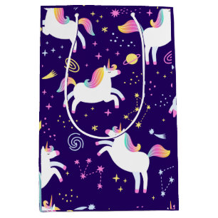Unicorn Fan Club Muster Mittlere Geschenktüte