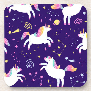 Unicorn Fan Club Muster Niedlich Getränkeuntersetzer