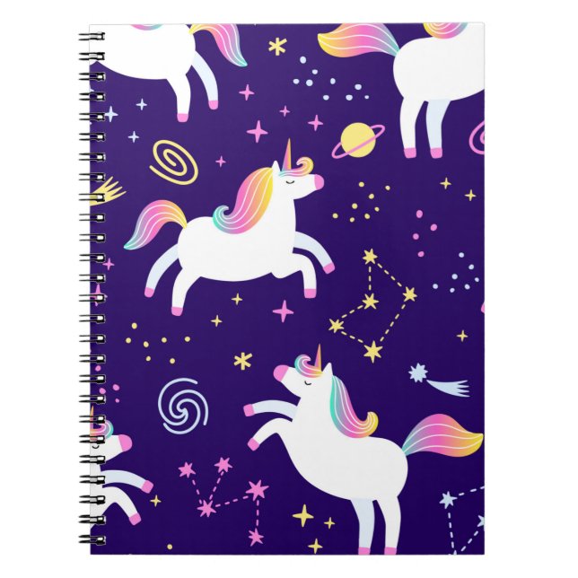 Unicorn Fan Club Muster Notizblock (Vorderseite)
