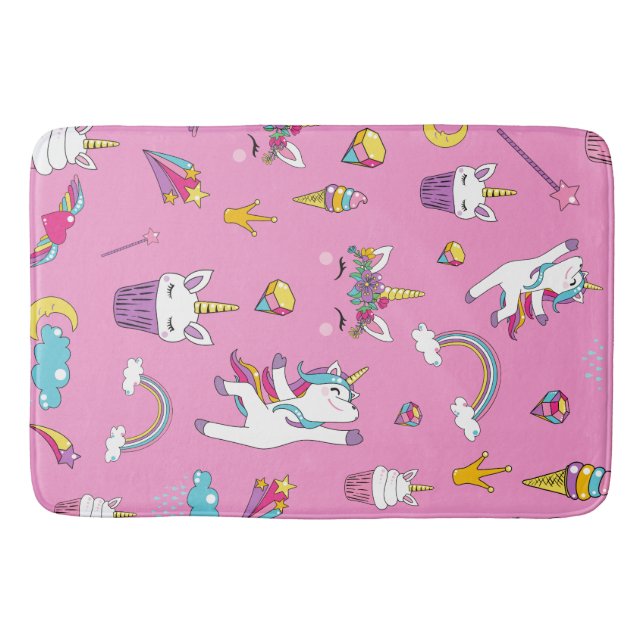 Unicorn Fan Club Muster Rosa Badematte (Vorderseite)