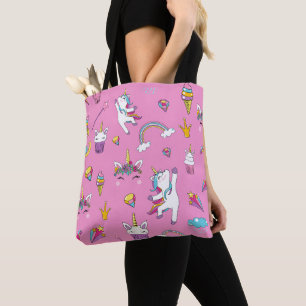 Unicorn Fan Club Muster Rosa Tasche
