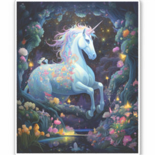 Unicorn Fantasy Art Aufkleber
