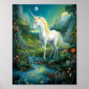 Unicorn Fantasy Art Poster