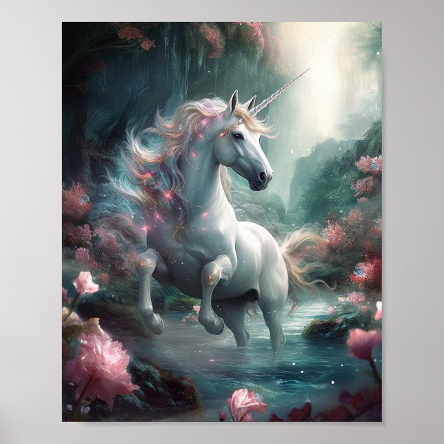 Unicorn Fantasy Art Poster (Vorne)