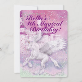 Unicorn Fantasy Burg Einladung