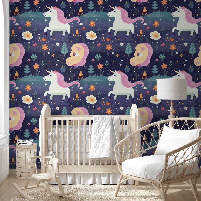 Unicorn Fantasy Pattern Tapete (Kinder)