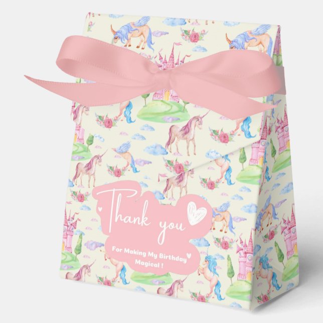 Unicorn Favor Box Geschenkschachtel (Vorderseite)