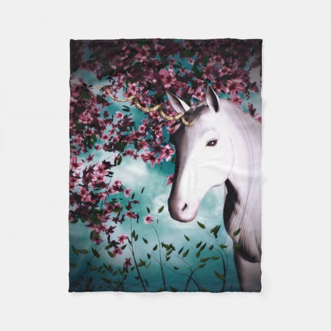 Unicorn-Fleece Decke (Vorderseite)
