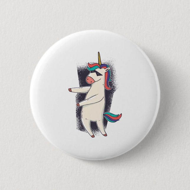 Unicorn Floss Dance Button (Vorderseite)