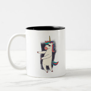 Unicorn Floss Tanz Zweifarbige Tasse