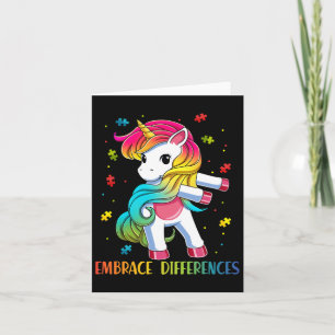 Unicorn Flossen Puzzle Piece Autismus Bewusstsein  Karte