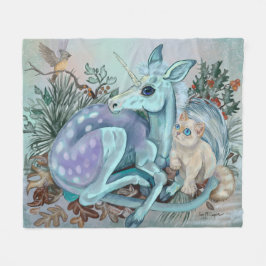 Unicorn Foal Cosy Cuddles Holiday Fleecedecke