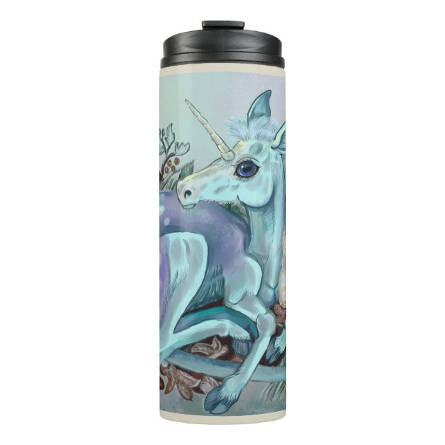 Unicorn Foal Cosy Cuddles Holiday Thermosbecher (Vorderseite)