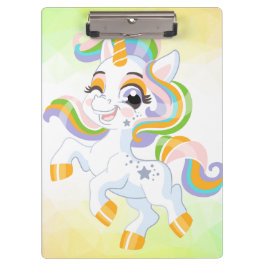 Unicorn Frühjahr magische Einhorn Sommerurlaub Klemmbrett