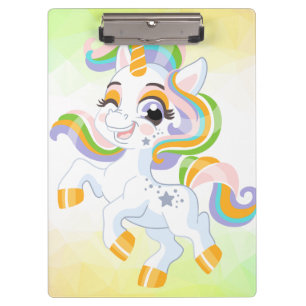 Unicorn Frühjahr magische Einhorn Sommerurlaub Klemmbrett