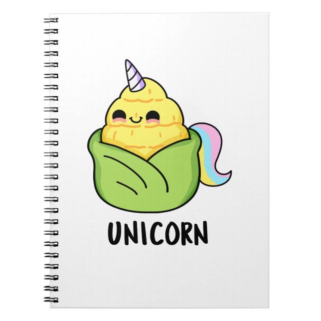 Unicorn Funny Baby Corn Pun Notizblock (Vorderseite)