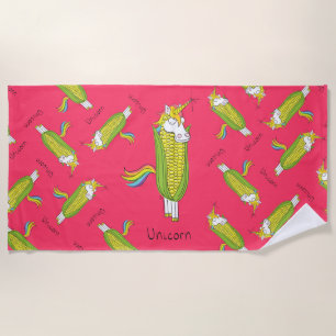 Unicorn Funny Corn Beach Serviette