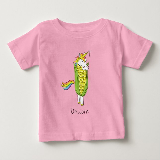 Unicorn Funny Corn Kid's Baby T-shirt bébé (Devant)