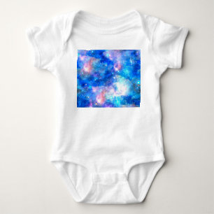 Unicorn Galaxy Night Sky Print Baby Strampler