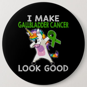 Unicorn Gallenblasenkrebs Krieger Ich mache Krebs Button
