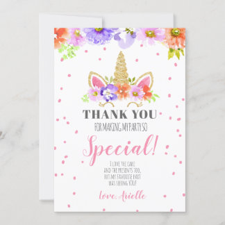 Unicorn Geburtstag Vielen Dank, dass Sie Karte ros