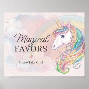Unicorn Geburtstagsfavorisierzeichen Poster
