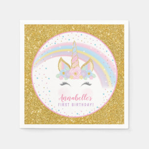 Unicorn Geburtstagsparty Napkins Serviette